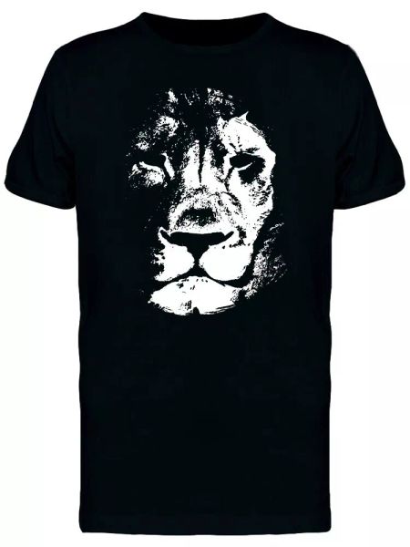 

Lion Head Grunge Men's Tee -Image by Shutterstock, White;black