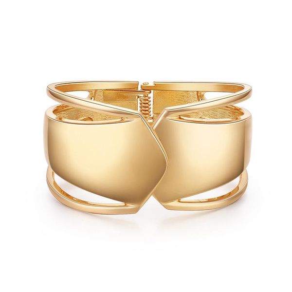 

bangle ornapeadia selling explosive bracelet minimalist fashion light luxury arrow glossy hollow gold-plated wide, Black
