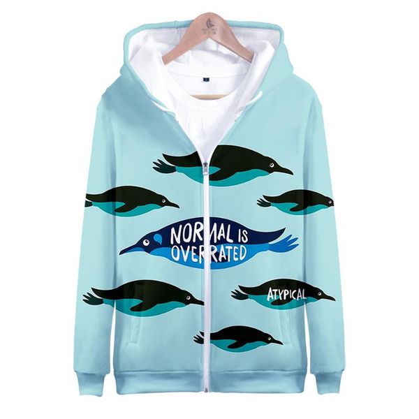 

men's hoodies & sweatshirts atypical 3d printed zipper women/men fashion long sleeve hooded sweatshirt streetwear, Black