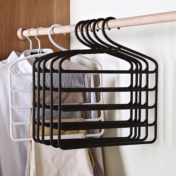 

hangers & racks 5 layers hanger storage rack multifunctional pants holders trousers clothes space saver wardrobe closet organizer