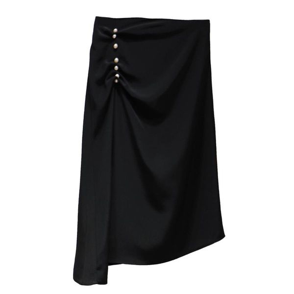 

skirts 2021 summer women's lrregular slim skirt, Black