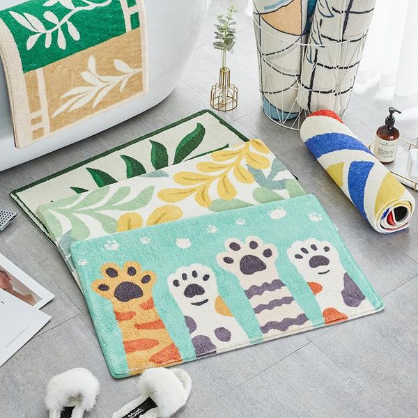 

bath mats bathroom absorbent mat door household toilet carpet non-slip