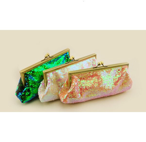 

mermaid magic color sequin mouth gold dinner hand cheongsam bag qx16