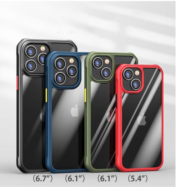 Capa de pl￡stico r￭gido Handyhüllen Apple iPhone 13 11pro Max 12 Mini Casos coque anti-queda caso claro para iphone 13 pro