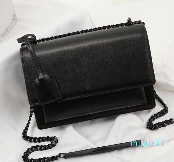 

flap bag luxury designer handbags sunset leather women shoulder bags fashion medium