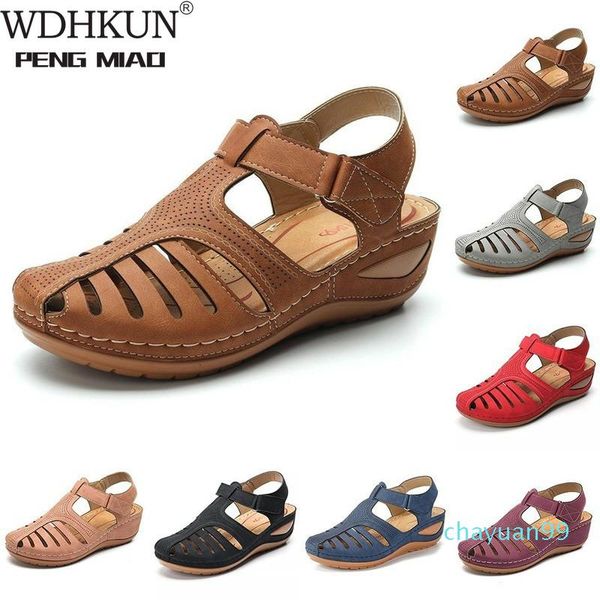 

women's sandals summer ladies girls comfortable ankle hollow round toe sandals female soft beach sole shoes plus 2021 fashion sandals t, Black