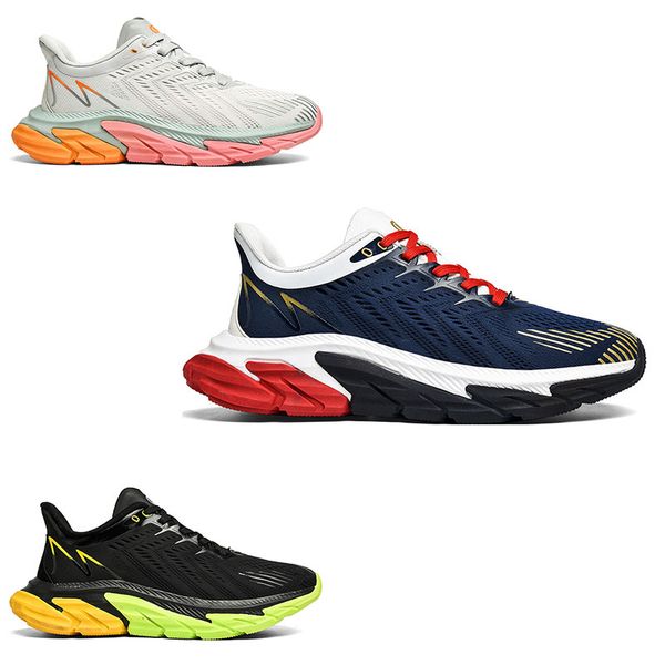 İyi kalite marka olmayan koşu ayakkabıları erkekler için gri turuncu siyah yeşil safir maraton açık erkek eğitmenler spor sneakers 40-45
