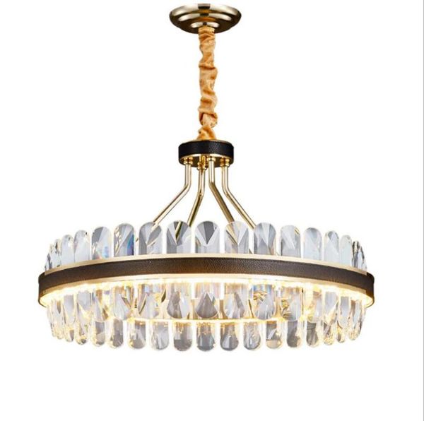 

modern round k9 crystal living room chandeliver lighting luxury hanging lamp for restaurant villa interior decor indoor chandeliers