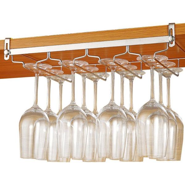 

tablewine racks kitchen bar home steel studless glass holder for storage beverage cooler soporte de botella vino