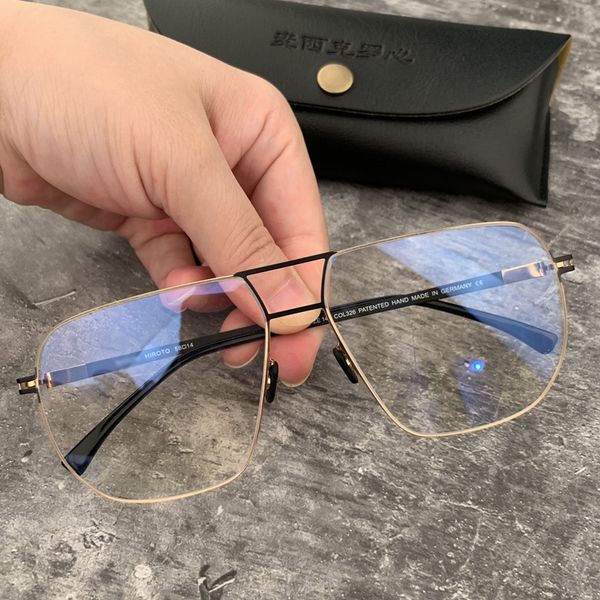 

new pure titanium light and ultra thin double beam glasses, screw, welding point, no burden, myopia glasses frame, White;black