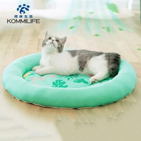 

cat beds & furniture kommilife breathable soft bed waterproof small dog sofa summer cooling pet for dogs cats washable puppy cushion