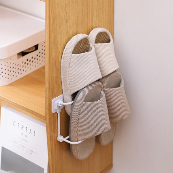 

clothing & wardrobe storage shoe rack foldable wall mounted shoes hanger slippers drain shelf hanging holder bathroom organizer #t1p