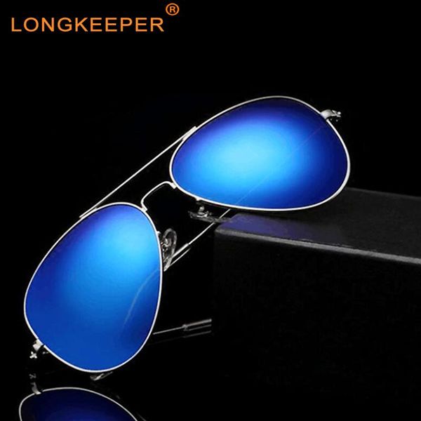 

sunglasses longkeeper pilot men polarized women's fashion sports goggles male metal frame oculos, White;black