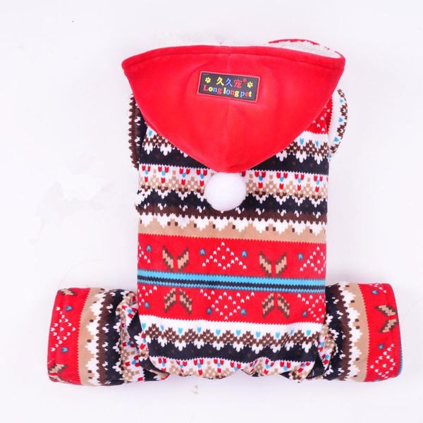 

dog apparel christmas costume winter pet clothes warm outfit coat jacket overalls yorkie poodle bichon schnauzer jumpsuit