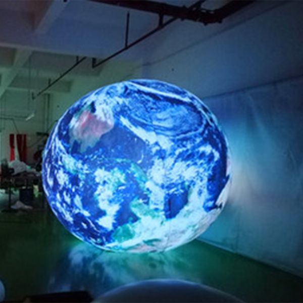 

2m hanging led inflatable earth events decoration ball