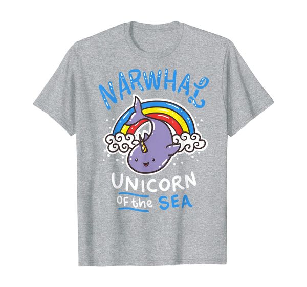 

narwhal t-shirt marine biology gift tee sea whale shirt, White;black