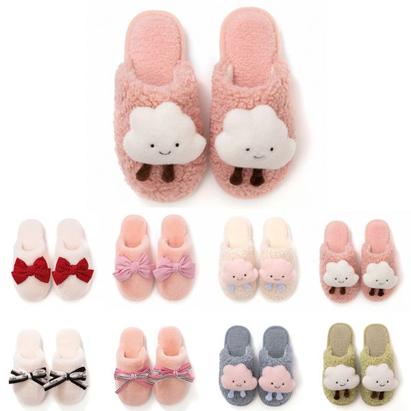 

discount winter fur slippers for women yellow pink white snow slides indoor house fashion outdoor girls ladies furry slipper soft comfortabl, Black