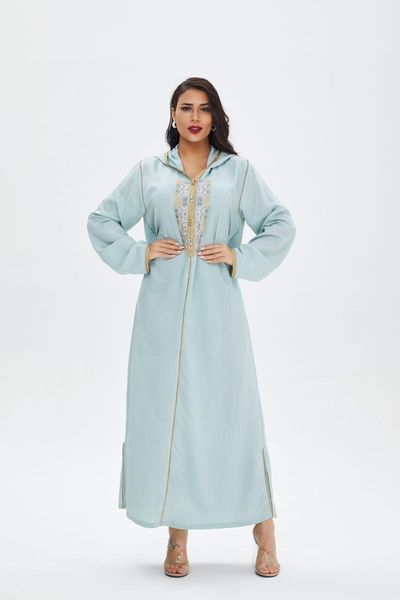 

ethnic clothing women elegant muslim abaya long dress embroidery vintage kaftan islamic maxi dresses dibu, Red