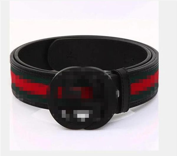 

2021 fashion big buckle genuine leather belt designer women mens belts 520, Black;brown