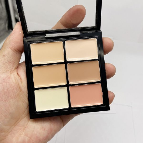 

dhl 6 colors professional bronzers & highlighters face contour makeup concealer palette concealer foundation brightener make up full cover w