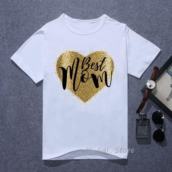 

golden mom letter print men t shirt and women summer vogue super femme graphic harajuku female, White;black