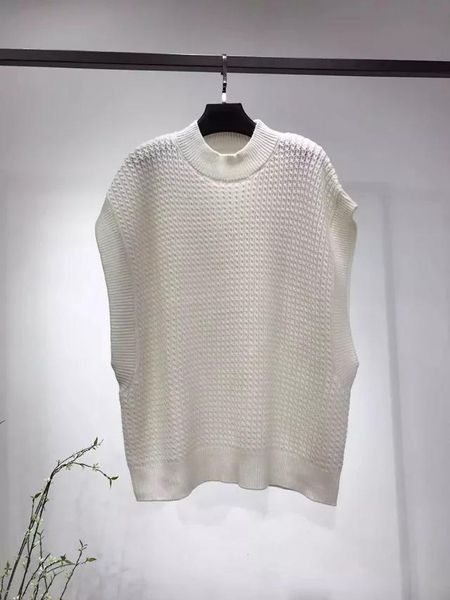 

women's vests 2021autumn and winter sleeveless high neck knit vest bat sleeve thick sweater, Black;white