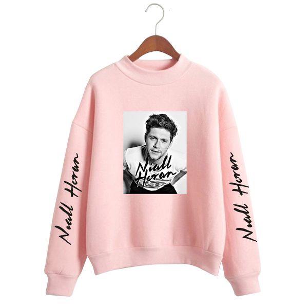 

women hoodie niall horan fashion print turtleneck sweatshirts women/men long sleeve casual streetwear cotton clothes, Black