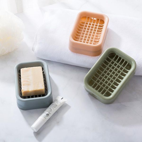 

soap dishes holder double-layer bathroom accessories storage rack box container 1pcs