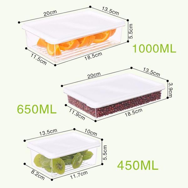 

storage bottles & jars 4pcs food preservation trays reusable stackable container with elastic lid bpa for refrigerator fu