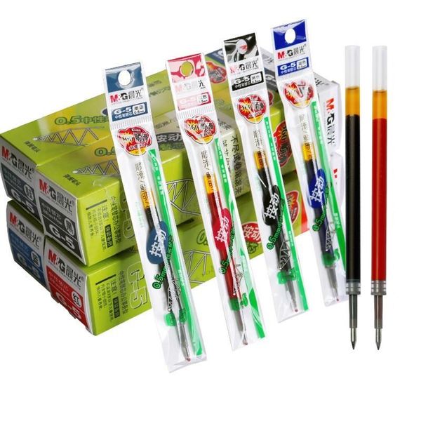 

0.5mm kawaii plastic gel-ink pen refill set gel pens creative student stationery material office school supplies 040277 refills, Black;red