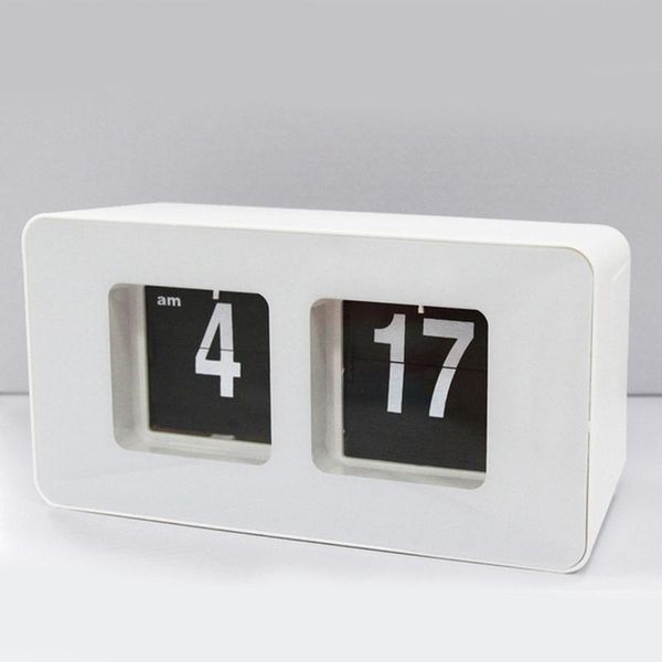 

desk & table clocks auto flip clock file down page for home tube big vintage alarm