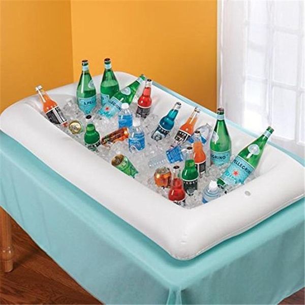 

inflatable air ice bar summer water pool float raft cooler beer drink beach barbecue picnic party salad plate floating row holde floats & tu