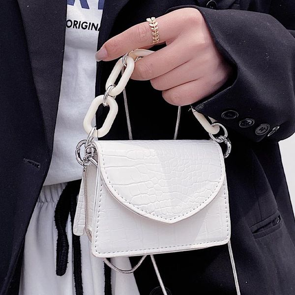 

evening bags crocodile pattern mini personality summer hand bag 2021 fashion messenger women's designer wild foreign lipstick