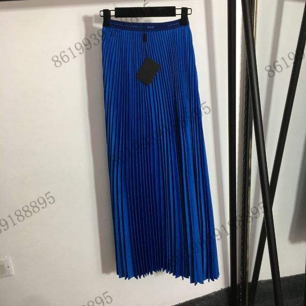 

camisoles & tanks yellow 2022ss women long skirt pra new retro plaid alphabet ribbon elastic waist high waist pleated dress skirts for women, Black;white