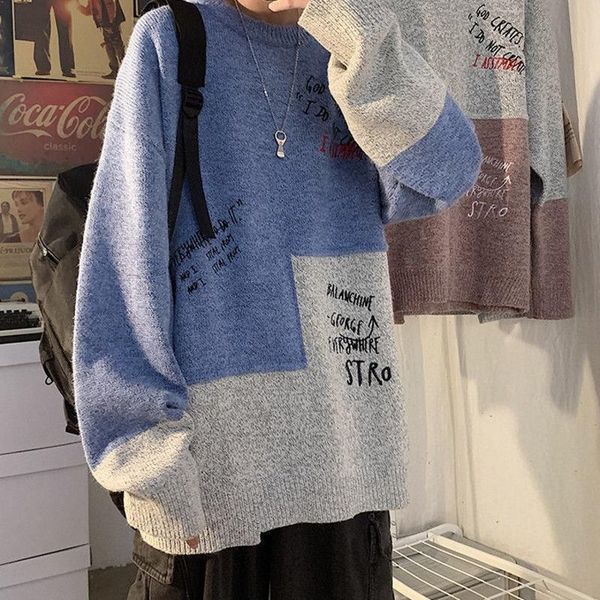 

women's sweaters autumn winter sweater men women hong kong-style couple plus size thick pullover sweaters loose warm versatile cas, White;black