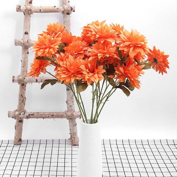 

decorative flowers & wreaths simulation 3 heads flower party wedding hall setting home decoration pography props artificial arrangement mate