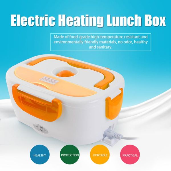 

dinnerware sets multifunctional portable electric heating one-piece separated lunch box container warmer with a spoon