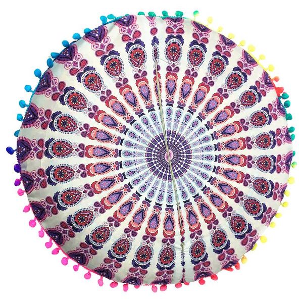 

round bohemian meditation cushion cover ottoman pillowcase sofa mat cases colorful covers cushion/decorative pillow