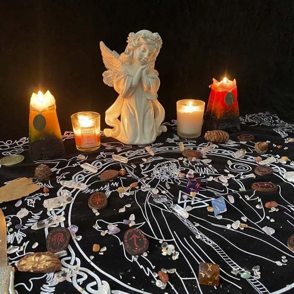 

table cloth constellations tarot card tablecloth velvet divination altar board game fortune astrology oracle pad odin blessing