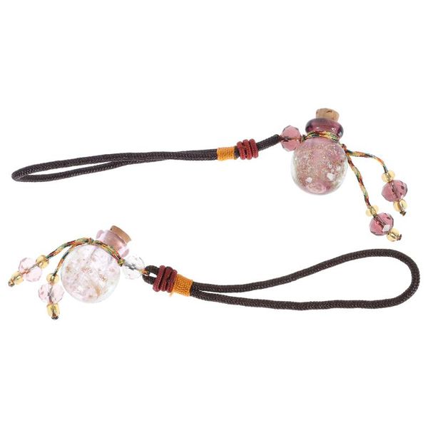 

storage bottles & jars 2pcs essence oil perfume bottle necklaces for people car pendants
