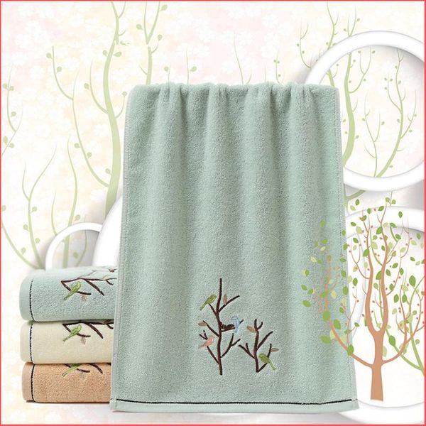 

towel 3 pieces/set face set soft cotton skin-care fine works home washcloth 35x75cm hand towels brown/white/light blue