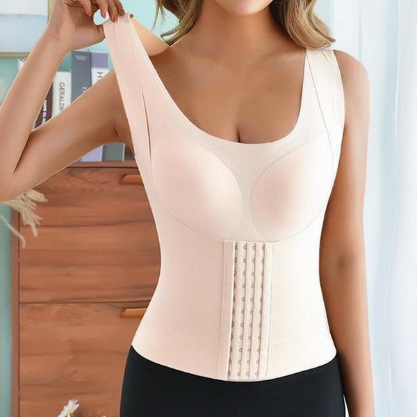 

camisoles & tanks women reducing girdle posture corrector bra seamless underwear slimming belly sheath cross back tank body fitness ves, Black;white