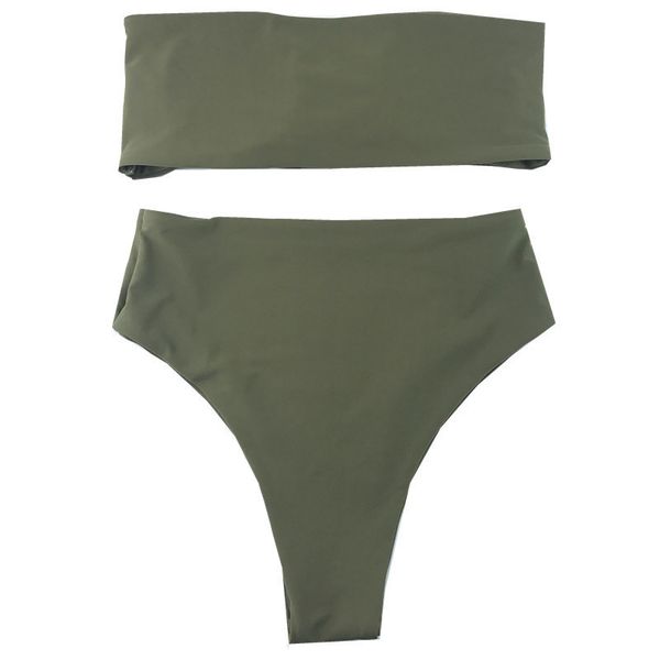 

open new bra solid women's split back bikini swimsuit, White;black