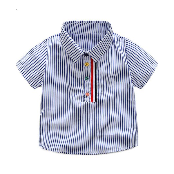 

children's summer boys' short sleeve t-shirt and elastic shorts suit, Blue