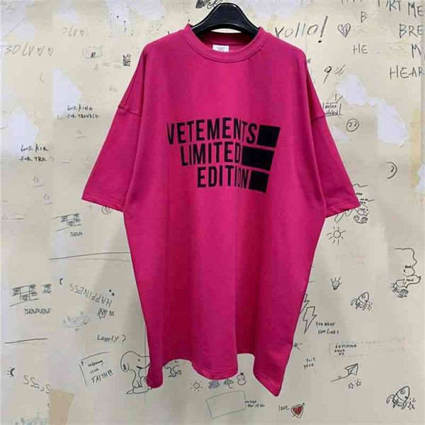 

men's t-shirts rosa vetements limited edition big soon shirt 2021 female t print vtm, White;black