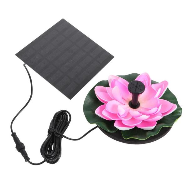 

solar-powered lotus fountain creative fish pond pump garden decor decorations