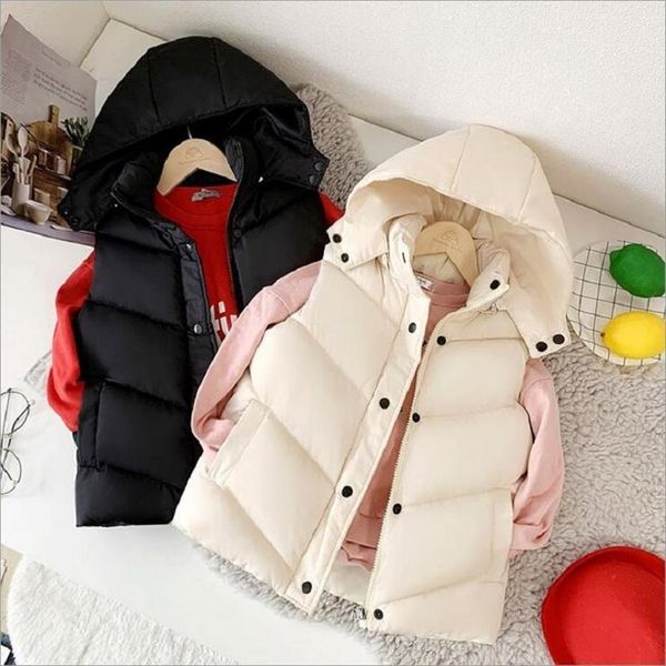 

2 12years winter sleeveless jacket for children clothes thicken hooded down cotton vest boys girls kids waistcoat coat, Camo