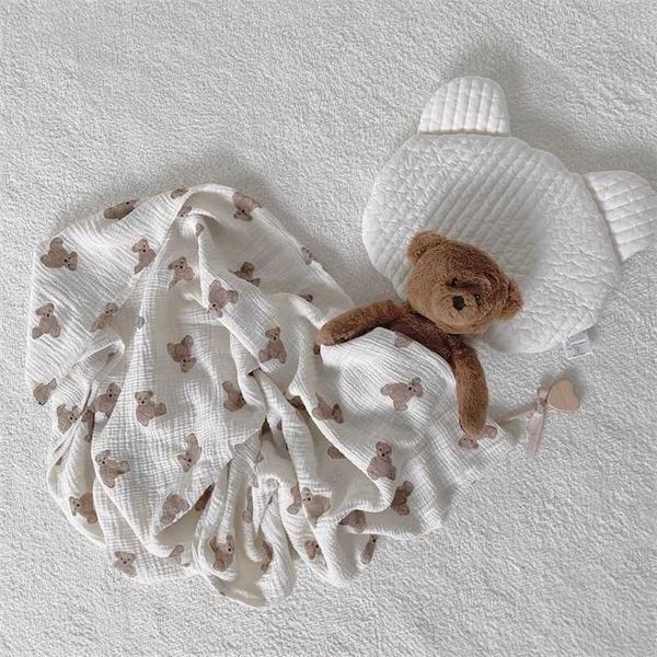 Cotton s born Morbida mussola di cotone organico Swaddle Wrap Feeding Burp Cloth Sciarpa Baby Stuff 211023