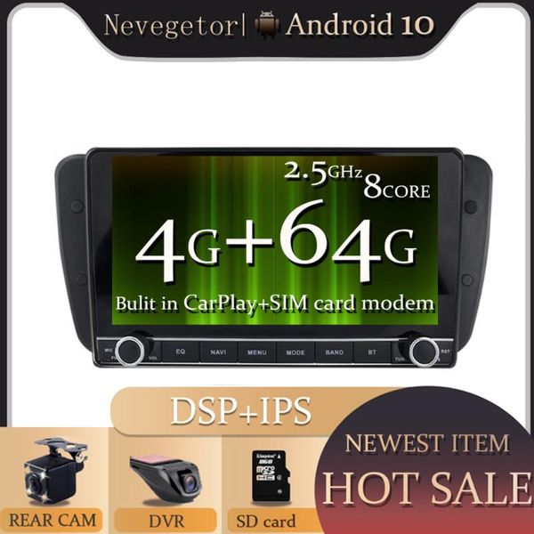 

car video dsp 4g+64g android 10 radio multimedia player for seat ibiza 6j 2009-2012 navigation gps 2 din autoradio no dvd