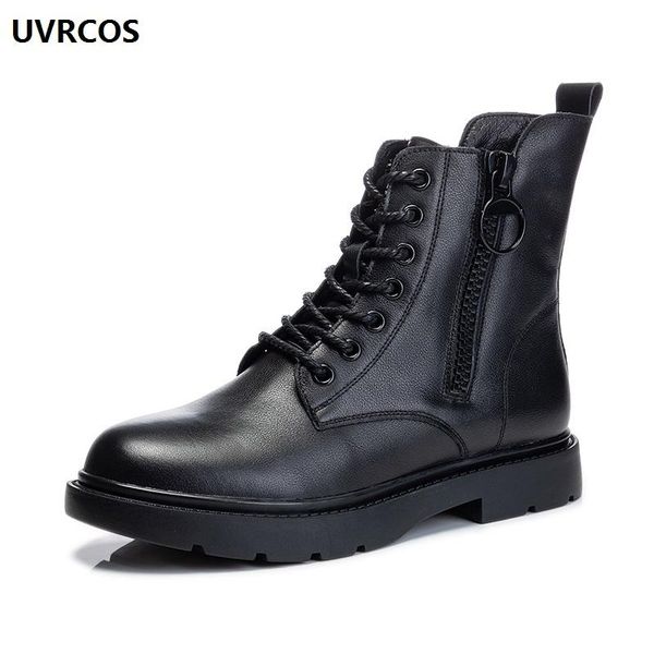 

boots leather big yards short, Black
